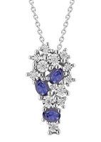 Collana Bliss Donna in Oro bianco Zaffiro blu 20114710